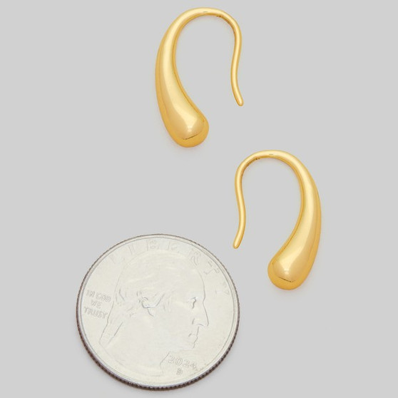 Classy Brass Pull Through Bulb Earrings