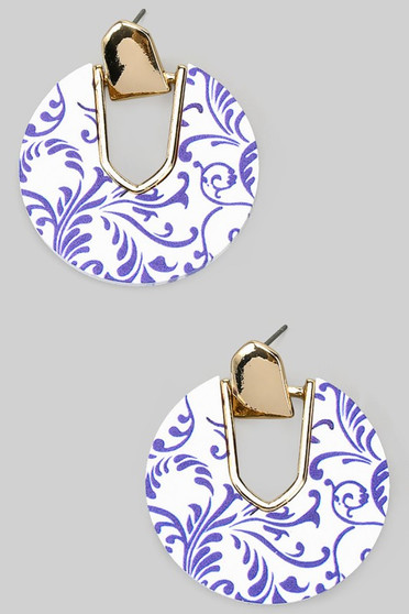 Acrylic Filigree Drop Earrings
