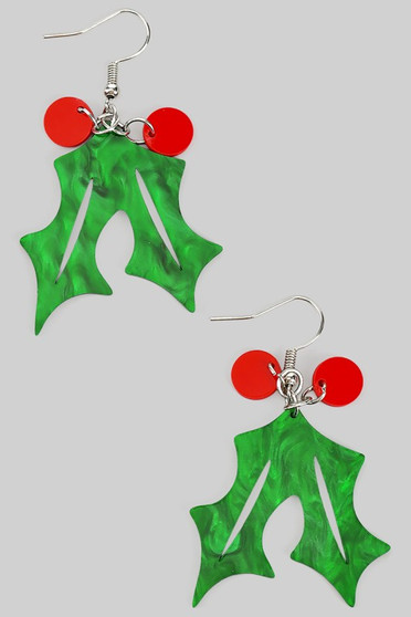 Marbled Acrylic Holly Drop Earrings