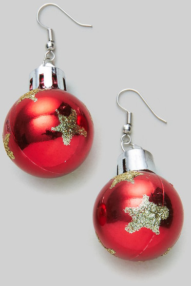 Star Ornament Christmas Earrings
