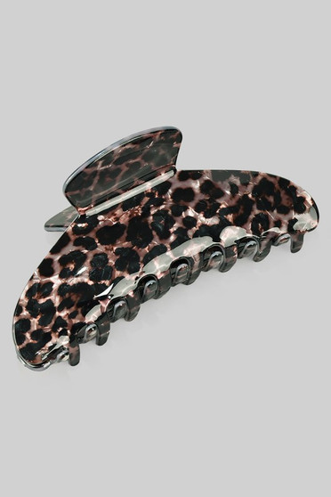 Lavish Marbled Acrylic Leopard Print Hair Clip