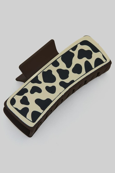 Leopard Print Rectangular Hair Clip
