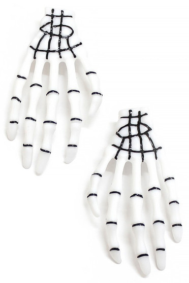 Acrylic Halloween Hands Drop Earrings