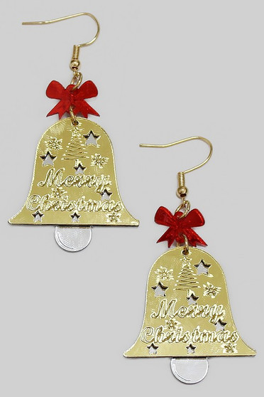 Acrylic Christmas Bell Dangle Earrings