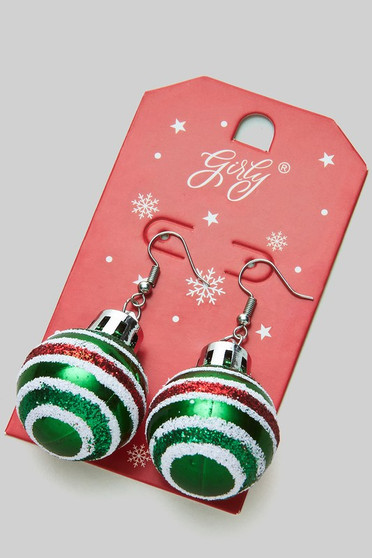 Glitter Frosted Christmas Ornament Earrings