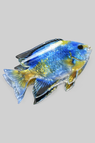 Blue And Yellow Fish Hair Clip
