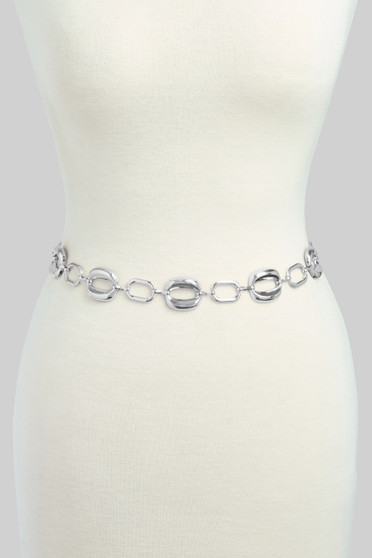 Squared Oval Link Chain Belt