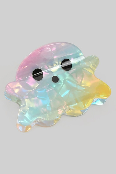 Marbled Acrylic Rainbow Ghost Hair Clip