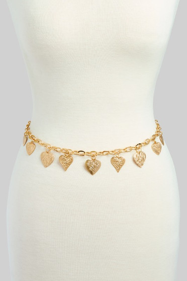 Heart Charm Chain Belt
