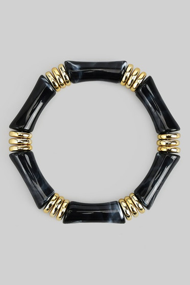 Acrylic Resin Bamboo Stretch Bracelet