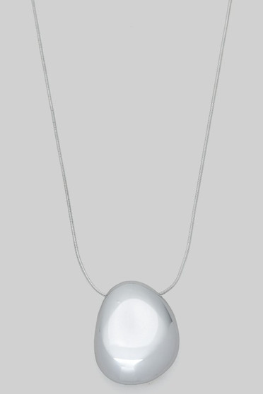 Adjustable Snake Chain Nekclae With Geo Pendant