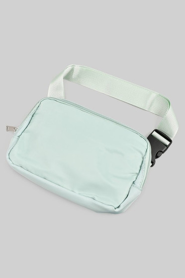 Fanny Pack Crossbody Bag With Two Zipper Pockets
