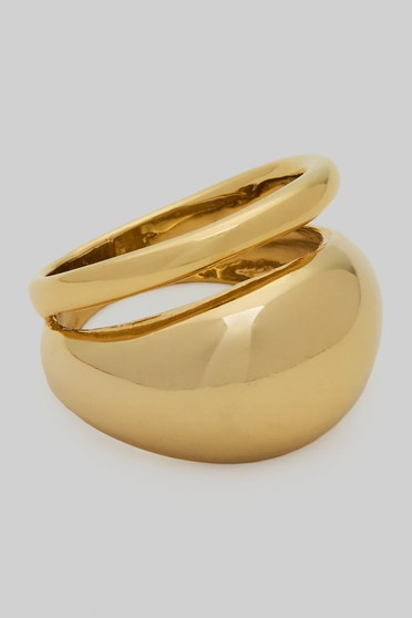 Classy Stacked Brass Ring