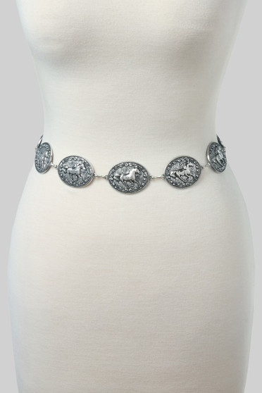 Horse Medallion Chain Belt