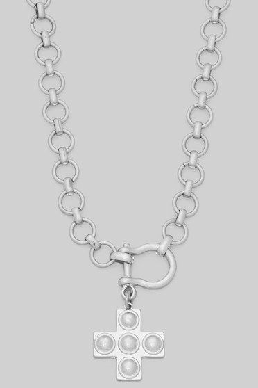 Chunky Cross Chain Necklace