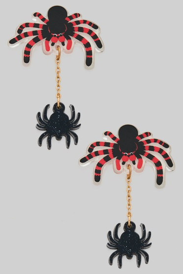 Acrylic Spider Drop Earrings