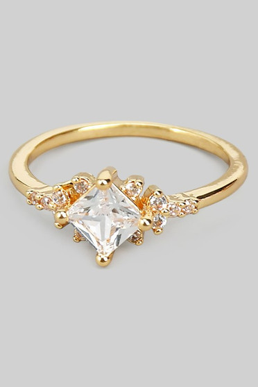 Star Cz Brass Ring