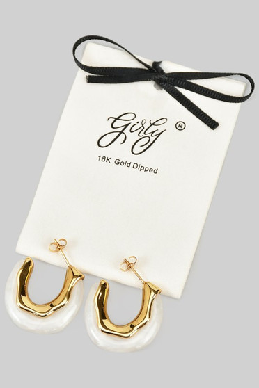 18K Gold Dipped Hoops With Acrylic Resin