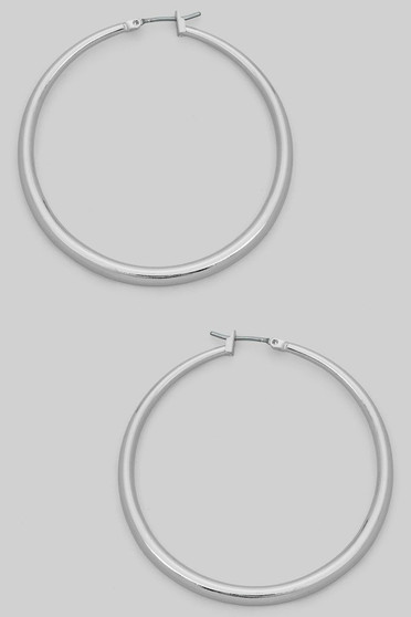 Classic Brass Hinge Hoop Earrings