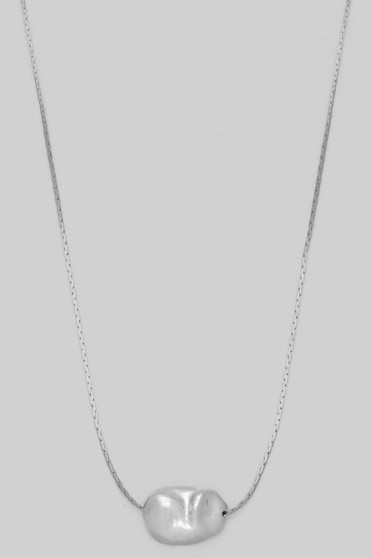 Hammered Pendant Necklace With Slide Adjuster