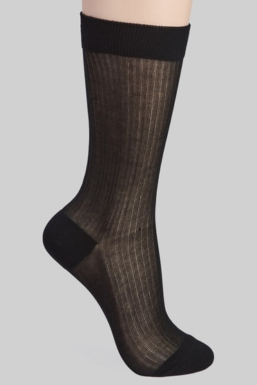 Sheer Calf Length Socks In Solid Colors