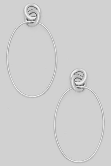 Triple Brass Link Drop Earrings