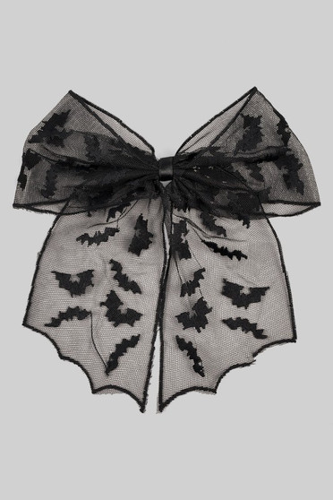Lacy Bat Bow Hair Clip