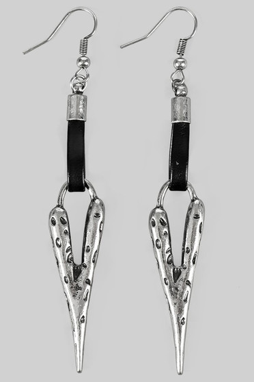 Textured Spike Drop Earrings