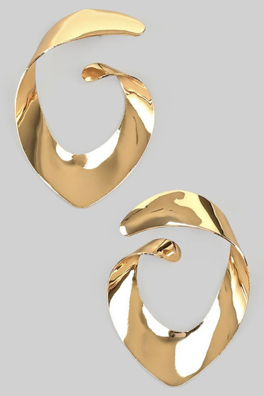 Twisted Brass Drop Earrings