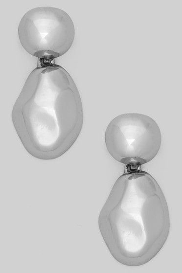 Hammered Tiered Drop Earrings
