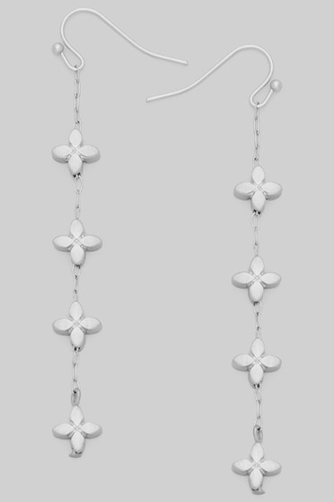Clover Charm Drop Earrings