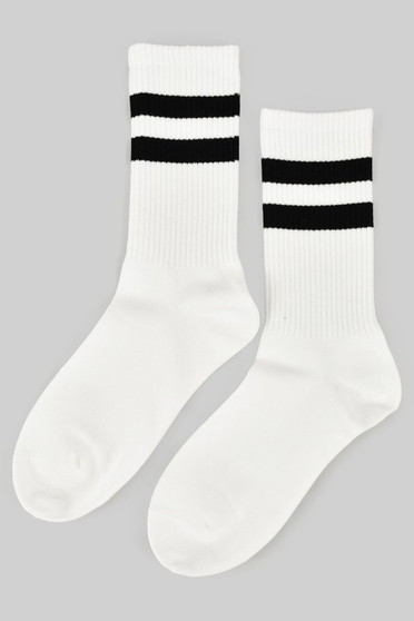Striped Ribbed Socks