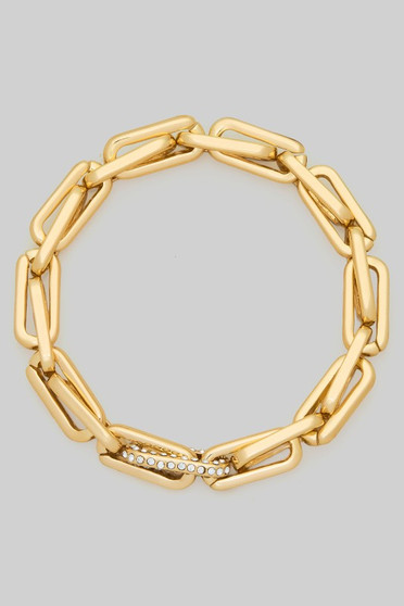 Crystal Link Chain Stretch Bracelet