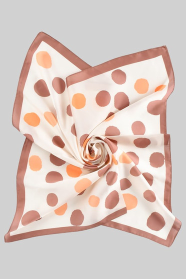 Dot Print Silky Square Scarf