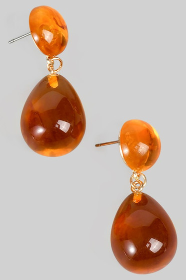 Acrylic Resin Drop Earrings