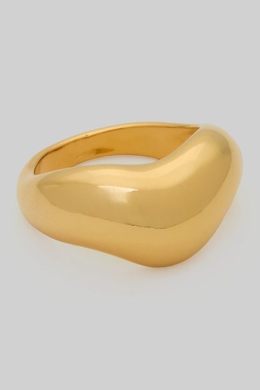 Chunky Wave Brass Ring