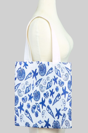 Sea Shell Print Tote Bag