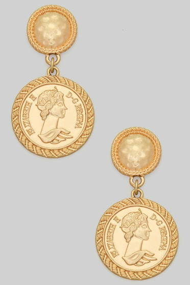 Tiered Coin Drop Earrings