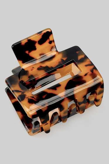 Tortoise Square Cutout Hair Clip