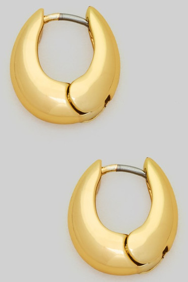 Dainty Brass Split Hoops