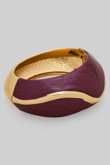 Metal Epoxy Hinged Bangle Bracelet