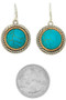 Western Theme Round Dangle Earrings