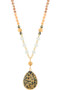 Semi Precious Stone Pendant Necklace - #NJ70080