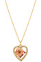Flower Pressed Heart Necklace