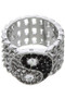 Rhinestone Yin Yang Ring - #PRA991