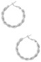 Textured Twist Hoop Earrings - #GE7420