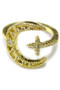Cz Crescent Moon Ring