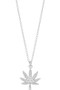 Diamind Hemp Plant Pendant Necklace