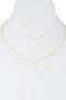 Gold Diamond Pendant Dainty Necklace