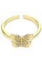 Cz Butterfly Adjustable Ring